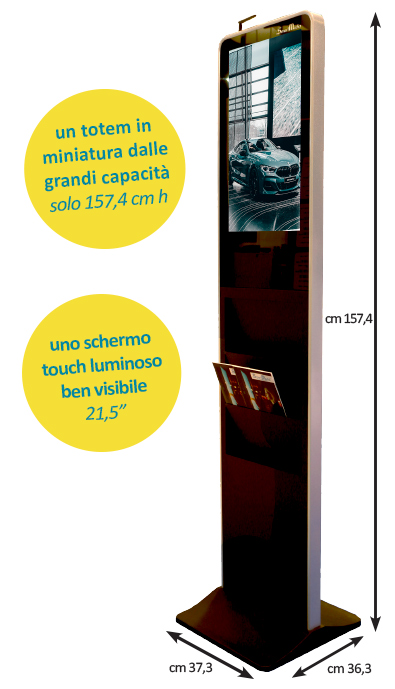 prodotti interattivi SmartMedia per Concessionarie Auto ed Autonoleggi - Totem KIOI-215-aT