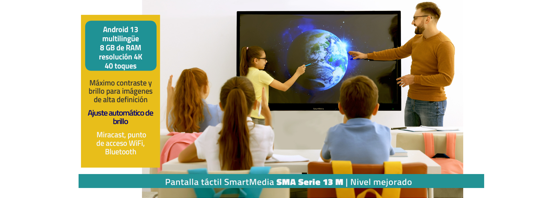 Monitor SMA 13 serie M - 65”, 75”, 86” 4K touch screen - 65”, 75”, 86” 4K touch screen